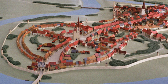 Historisches Modell 17. Jh. der Stadt Bernburg